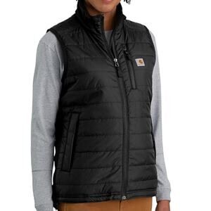 Carhartt Women's Rain Defender Puffer Vest Black Size XXL (20) NWT Relaxed Fit